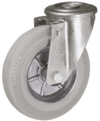 Koło samonastawne średnica kabla 80mm Otwór na śrubę LAG 60kg wysokość całkowita 106mm