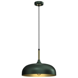 Lampa wisząca LINCOLN GREEN/GOLD 1xE27 35cm MLP8032 Milagro