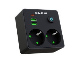 ROZGALEZNIK R-20 PR 2-GNIAZDA + 2USB