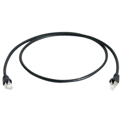 Teleg&#xE4;rtner 100007978 CAT 6A patch cable Black double shielded 1m flame-retard