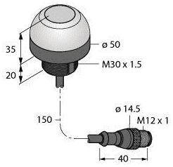 Czujnik umiejscowienia Turck 3095447 1 szt.