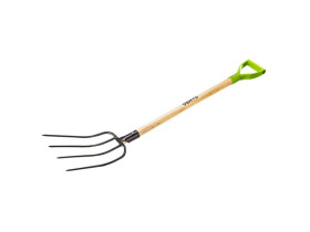 Widły uniwersalne 4 zęby trzonek drewniany uchwyt z tworzywa 15G040 TOPEX