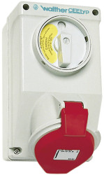 Gniazdo naścienne CEE Walther Werke AT130 32 A 400 V