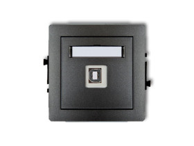 DECO Gniazdo USB-AB 2.0 grafitowy 11DGUSB-3 KARLIK