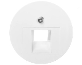 Berker/R.1/R.3 Płytka czołowa do gniazda teleinformatycznego pojedynczego RJ11/RJ12/RJ45 biała 14072089