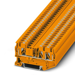 Blok zacisków przelotowych Phoenix Contact poziomy: Pojedynczy 24 → 10AWGWciskane PT 4-TWIN OG 800 V