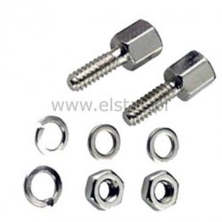 Tulejka dystans. metal gwint calowy z nakrętkami