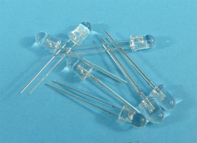 LED 5mm WHITE 12V CLEAR 4200mcd