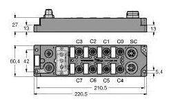 Rozdzielacz czujnik / element wykonawczy, aktywny Turck FLDP-IOM84-0001 6825330 1 szt.