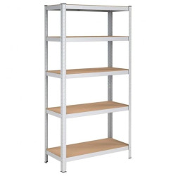 REGAŁ 5-POZIOMOWY 150 x 70 x 30CM UDŹWIG PÓŁKI: 150 KG GWI7378 CHOMIK