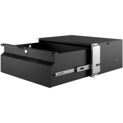 Szuflada z zamkiem do szafy RACK 19 4U 320mm czarna na narzędzia, sprzęt i dokumenty