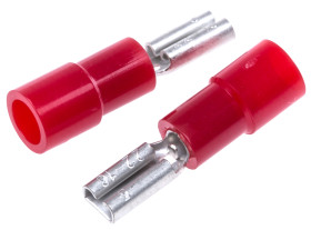 Konektor płaski Żeński 2.8 x 0.5mm 0,5 → 1,5 mm², 22 → 16 AWG długość 19.6mm Izolacja: Izolowane Cyna