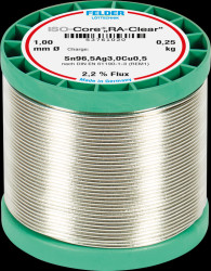 53761020 Soldering tin lead-free with silver and copper content, Ø 1.0 mm