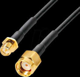 POLY-103366 Antenna cable, RP-SMA male / RP-SMA female, 1 m