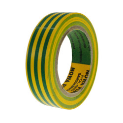 Taśma izolacyjna PCV żółto-zielona 15x10 NT5BX Nowa-Plus