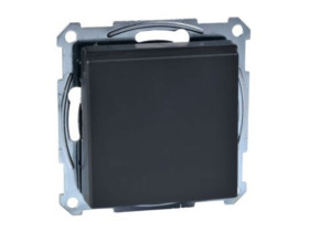 MERTEN Gniazdo pojedyncze z uziemieniem i klapką z przesłoną b.śrub. antracyt Sys M MTN2510-0414 SCHNEIDER ELECTRIC