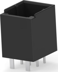 Pin header, 6 pole, pitch 2.5 mm, straight, black, 2-1827875-3