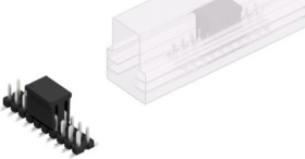 Pin header, 20 pole, pitch 2.54 mm, angled, black, SLLP6SMD03820ZBSMPS