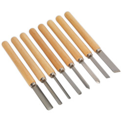 Sealey AK60/8 Wood Turning Chisels 8pc
