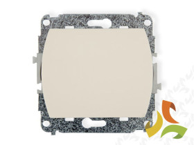 TREND Wyłącznik zwierny przycisk (jeden klawisz bez piktogramu) beżowy 1WP-4.1 KARLIK