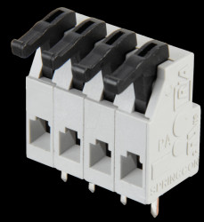 AST0250404 4-pin spring loaded terminal, 5-mm pin spacing