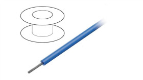 1850-Bl005 Przewód Na Rolce 30,5M Linka Cu 32Awg Pvc Niebieski 600V