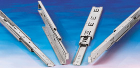 Poręcz szafy, typ: Prowadnica ślizgowa teleskopowa, maks. obciążenie: 35kg, dł. ślizgu: 610mm, Stal, DZ0201