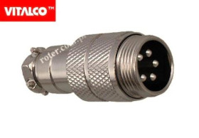 Wtyk mikrof. CB 5p prosty na kabel Vitalco