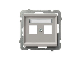 SONATA Obudowa gniazda podwójnego typu keystone prosta kaszmirowy GPK-2R/p/82 OSPEL