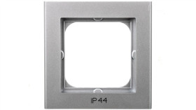 Sonata Ramka Pojedyncza Do Łączników Ip44 Srebro Mat Rh-1R/38