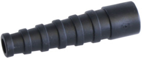 Cable grommet, cable Ø 4.6 to 5.4 mm, RG-58C/U, 0.6/2.8-4.7, L 44.5 mm, plastic, black, 100001193