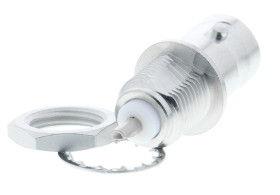 Złącze BNC, 50Ω, 0 → 4GHz, żeńskie, proste, lutowane, montaż na panelu