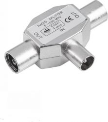 Rozgałęźnik TV kablowej metal.1 wt.2 gn.