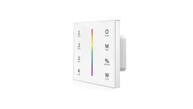 Sterownik Led Naścienny Skydance - Rgb+W - 1 Strefowy - 12-24V Dc 12A - T4-1(W)