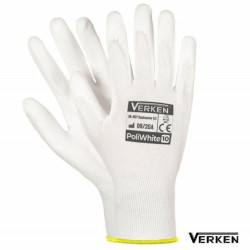Rękawice Robocze POLIURETANOWE PU MECHANIKI. Bardzo Precyzyjne. BIAŁE. Rozmiar 10 - XL