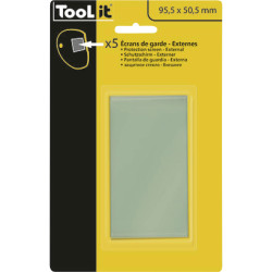 Toolit 040854 JUNON Welder&#x27;s Hard Hat Visors Anti-Fog 5-Pack