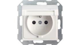 Gira Gniazdo Z Bolcem Z Kl. I Ochr.Dz. S Ystem 55 Biały Połysk