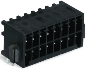 Pin header, 24 pole, pitch 3.5 mm, angled, black, 713-1432/116-000