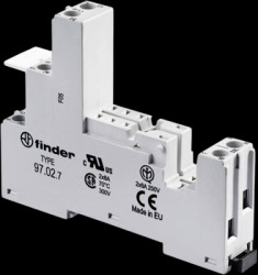 Relay socket, with integrated snap fastening for 46.52T relay, 97.02.7