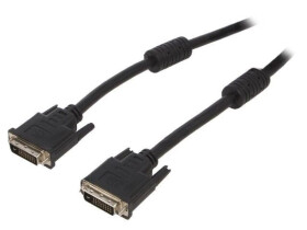 Kabel DVI-D (24+1), wtyk z obu stron, PVC, dual link, 30AWG, dł. przewodu: 1,8m CC-DVI2-BK-6