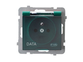 AS Gniazdo hermetyczne z uziemieniem DATA IP-44 wieczko przezroczyste zielony GPH-1GZD/m/12/d OSPEL