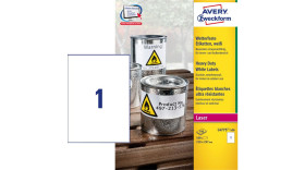 Etykieta L4775-100, kolor: Biały Do trudnych warunków eksploatacyjnych, Avery Laserowa