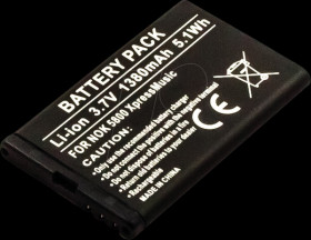 14139 Smartphone battery for Nokia devices, Li-Ion, 1380 mAh