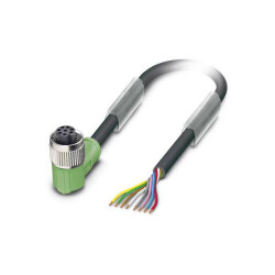 Phoenix Contact 1522639 Sensor/Actuator Cable 8P A-Coded 3m Black-Grey