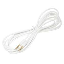 Kabel jack 3.5 wtyk stereo - 3.5 wtyk stereo 5m biały JKJ20