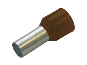 Końcówka tulejkowa izolowana 25/16 brązowa 1000szt. 270750 HAUPA