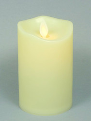 Znicz świeczka LED 125mm efekt wosku kremowy (Timer 8h)