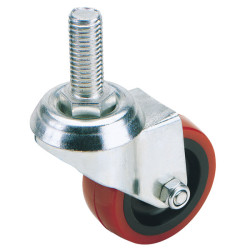 Draper 65515 75mm Dia. Swivel Bolt Fixing Polyurethane Wheel - S.w.l. 70kg