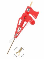 6800-RT Klips mikro SMD, pazurkowy przyłącze kołk.0,8mm, czerwony, ELECTRO-PJP, 6800RT