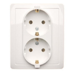 BASIC biały BGSz2/11 Gn.pod.schuko KONTAKT